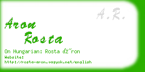 aron rosta business card